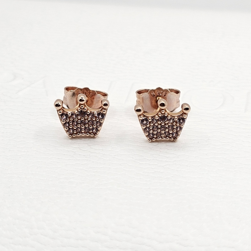 👑Authentic Pandora ROSE CROWN STUD EARRINGS
